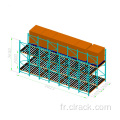 Système de rack de débit de gravité d'entrepôt